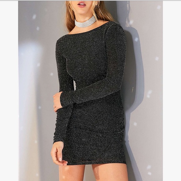 silence + noise Dresses & Skirts - Silence + Noise Shimmer Long Sleeve Bodycon Dress